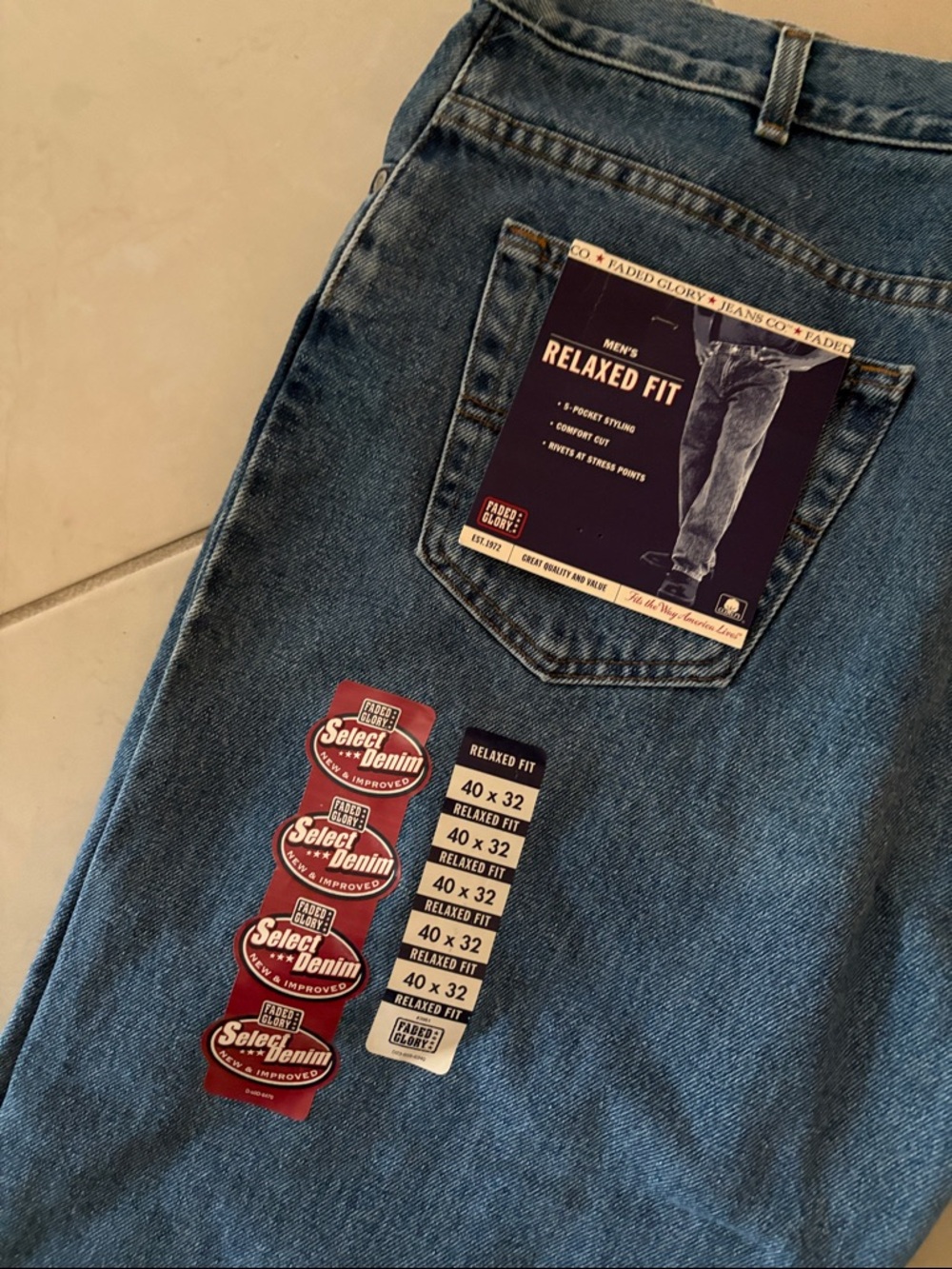 NWT vintage men’s jeans 40/32 faded glory 1804 - Picture 2 of 4